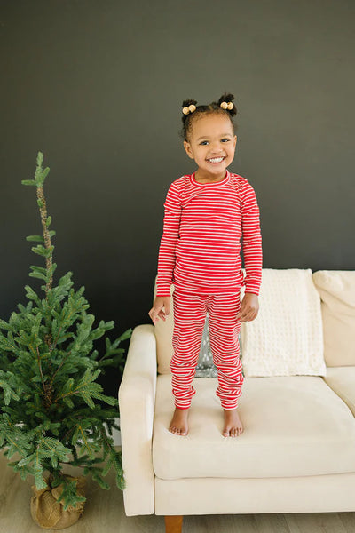 Red+White Ribbed Set